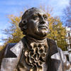 A place holder photo of the George Mason statue for a profile.